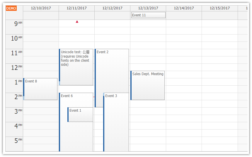 html5 event calendar component javascript